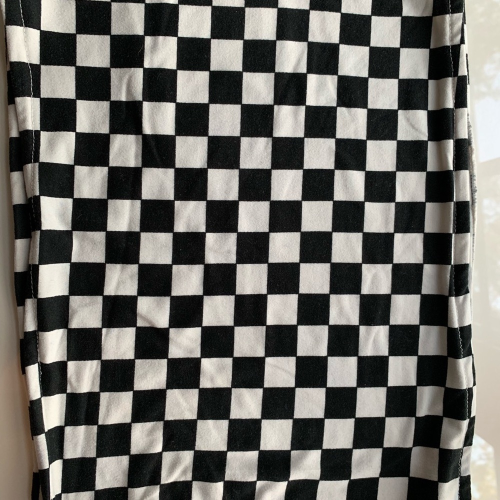 Checkered bandeau top